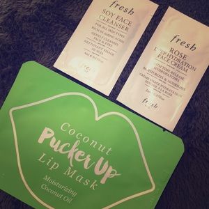 Fresh soy face cleanser + face cream. + lip mask.